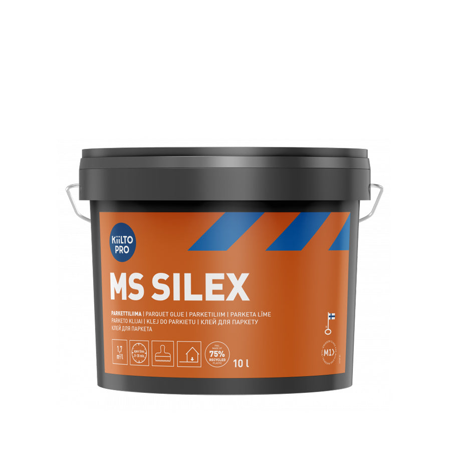 kvalitatīva līme MS Silex paredzēta lielu masīvkoka dēļu ieklāšanai, ļoti stipra elastīga līme