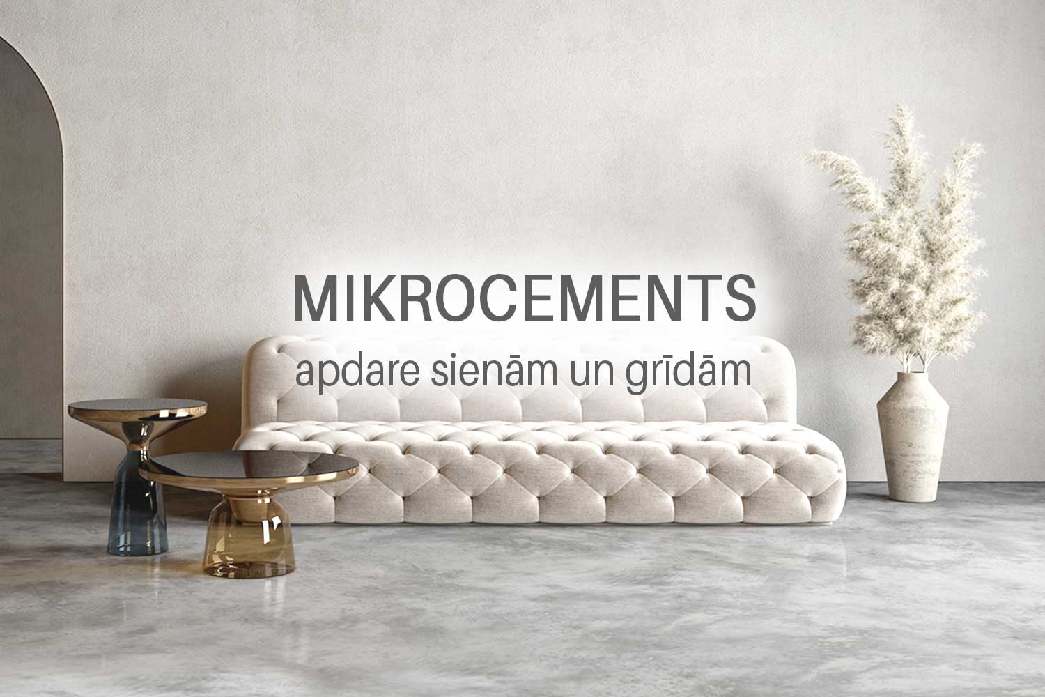Kas ir mikrocements? Mikrocements ir plāns, dekoratīvs apdares pārklājums, ko uzklāj uz sienām, grīdām un citām virsmām, lai iegūtu gludu, viengabalainu (bez šuvēm) rezultātu. Var uzklāt uz vecām flīzēm, var uzklāt dušas zonā, 100% ūdensizturīgs pārklājums, tā ir sistēma ko var likt vannas istabā.