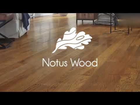 notus wood video with how they make production from oak wood to three layuer parquet